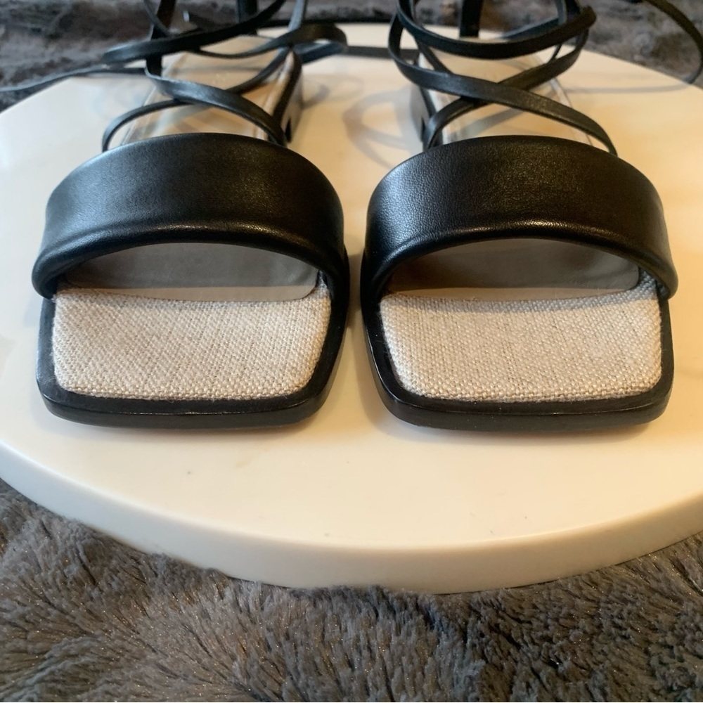 Vince Layla Leather Wrap Sandals - Picture 3 of 10